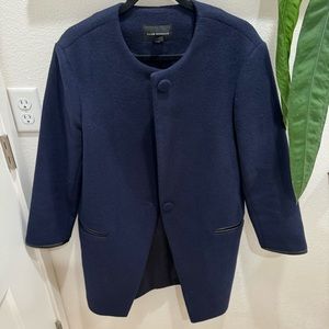 Club Monaco long pea coat navy wool size S